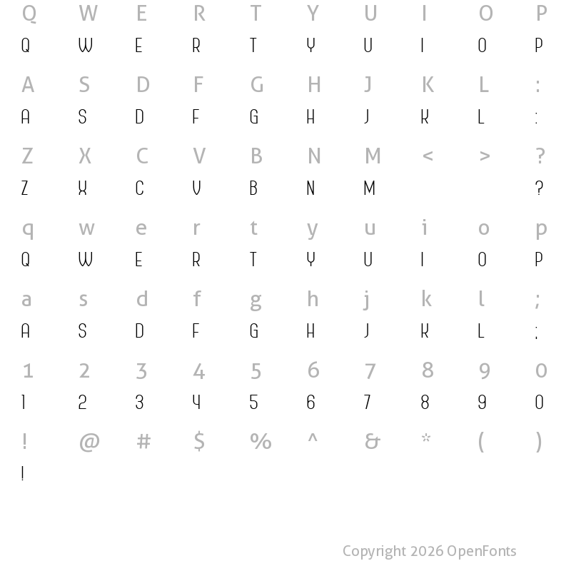 Character Map of Policemen Light