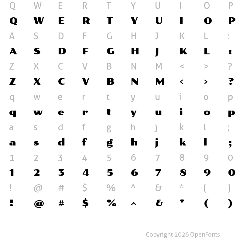 Character Map of Poller One Regular