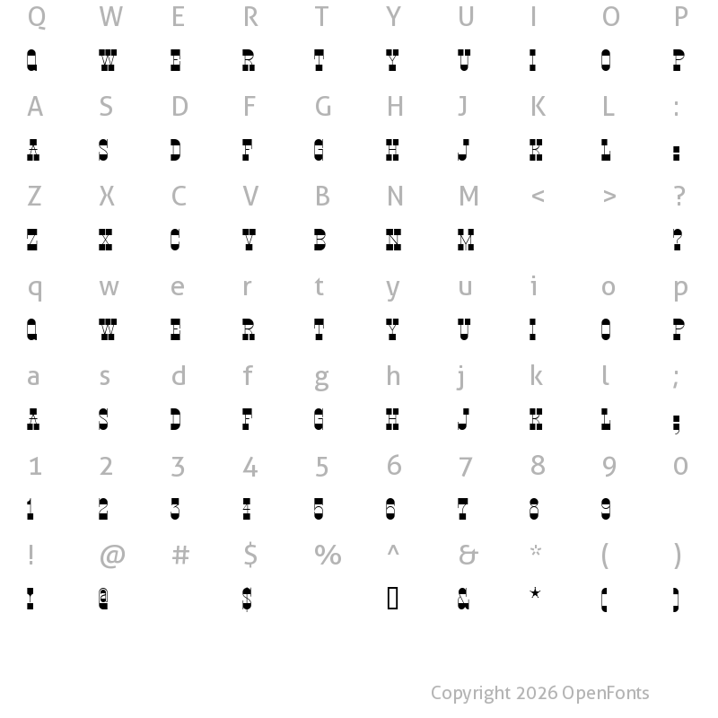 Character Map of PonsonbyNF Regular