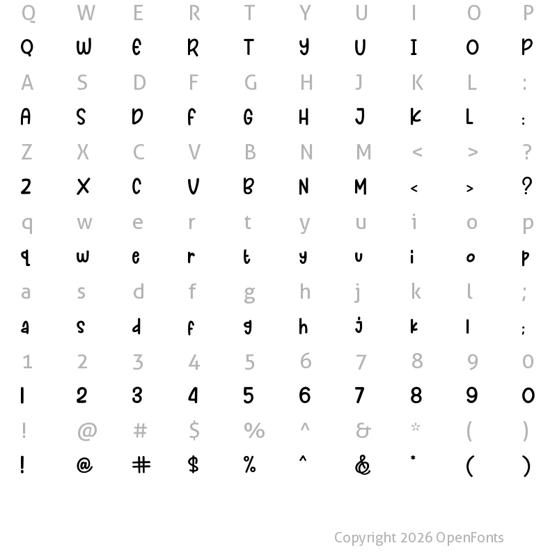 Character Map of Pop Easter Regular