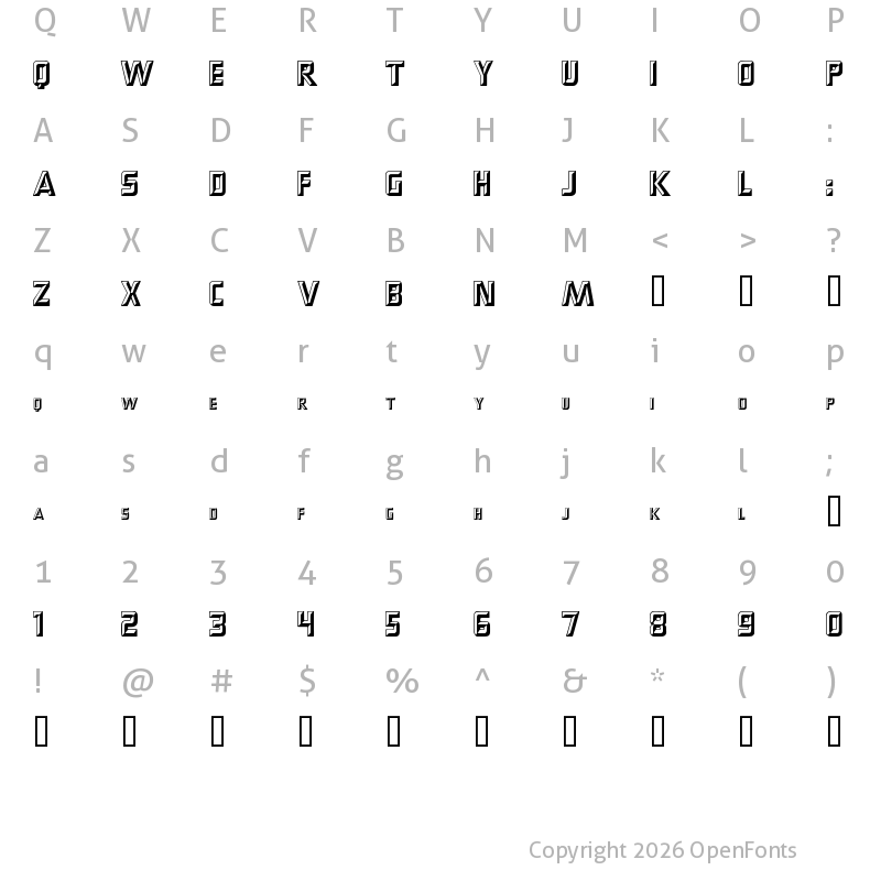 Character Map of PopUps Regular