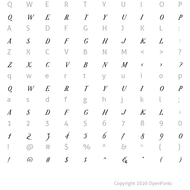 Character Map of Portalica DEMO Regular
