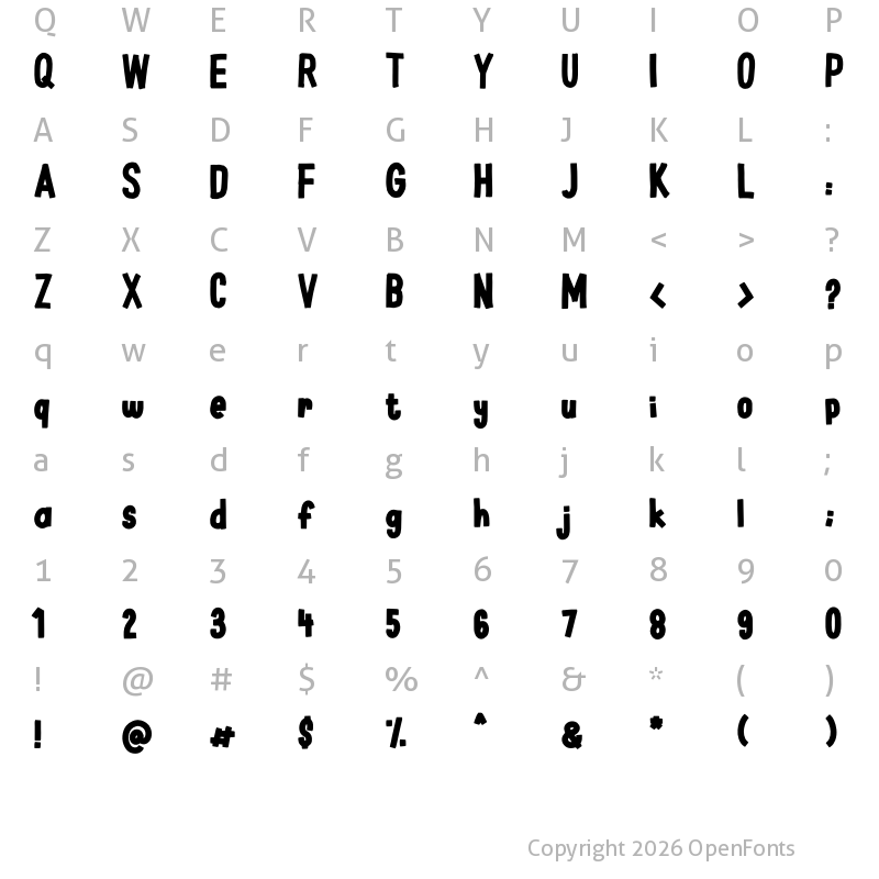 Character Map of Porter Miles Print