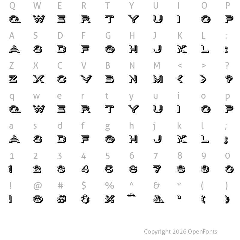 Character Map of Porter Sans Block Block