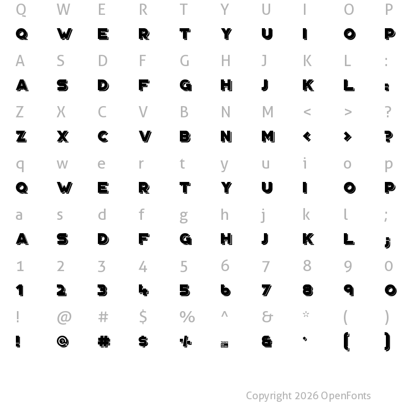 Character Map of Portico Layer