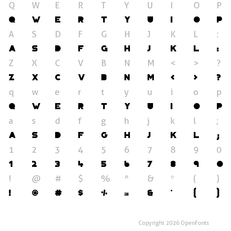 Character Map of Portico Urban