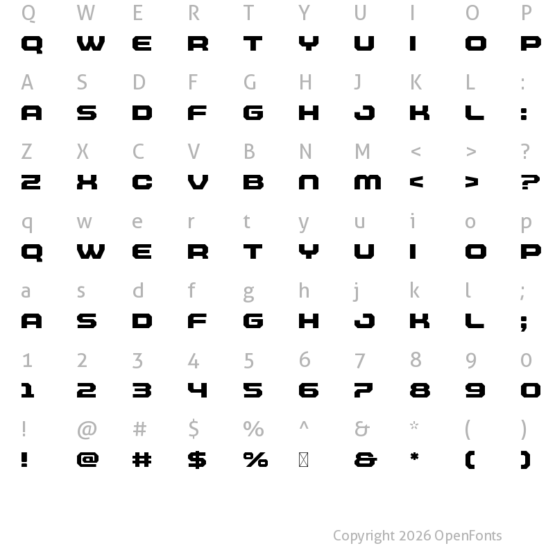 Character Map of Powermax Bold