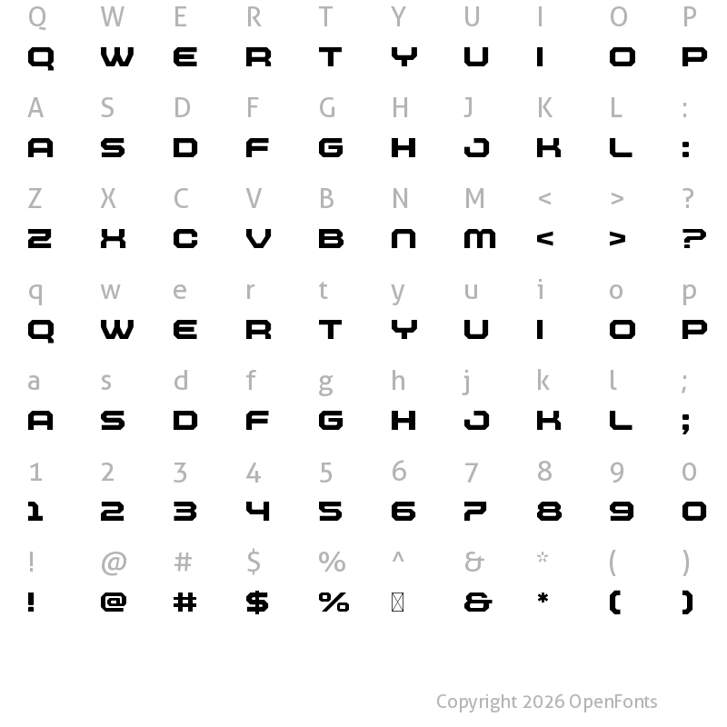 Character Map of Powermax Regular