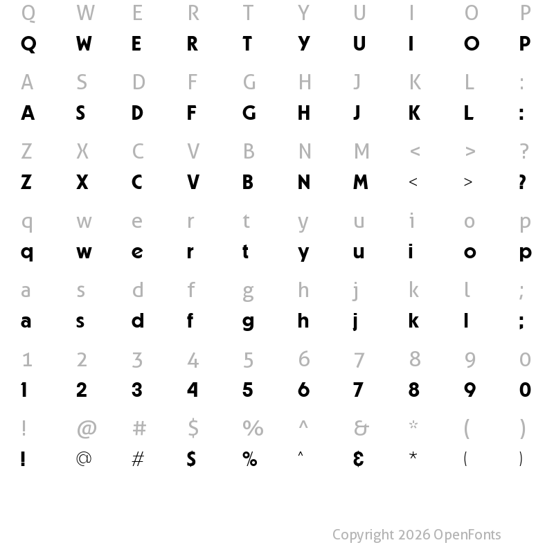 Character Map of Powerr Bold