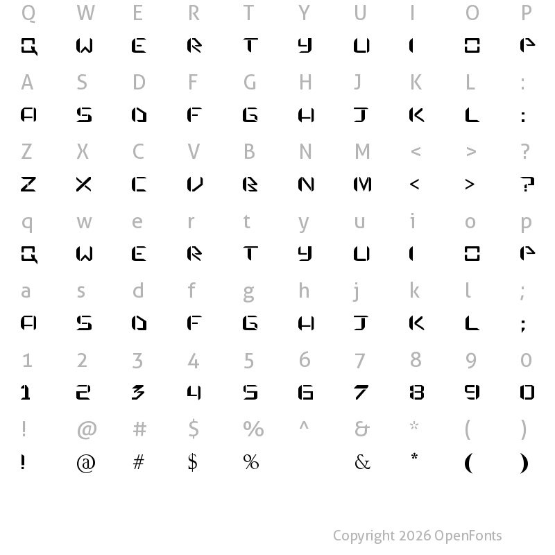 Character Map of praetorian defiance Regular