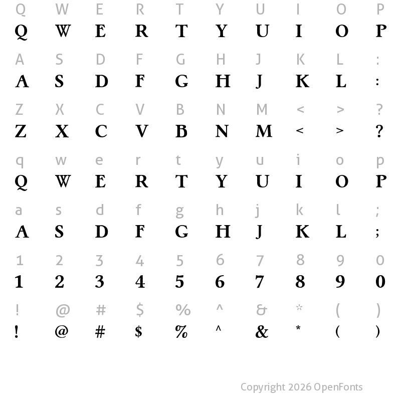 Character Map of Pretzel Regular