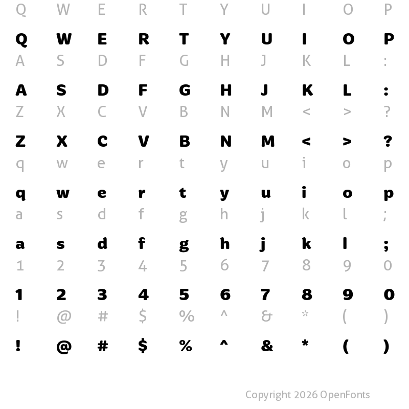 Character Map of Preuksa Black