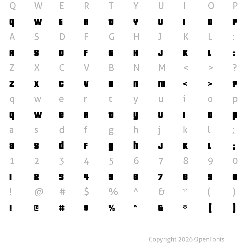 Character Map of Pricedown Black