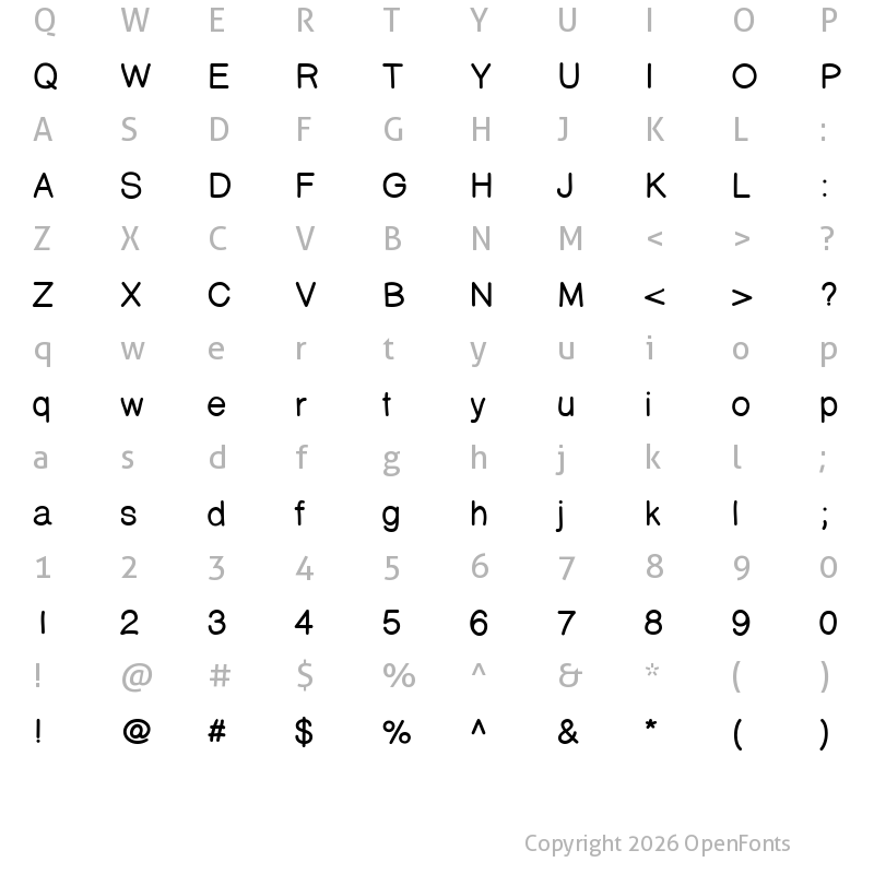 Character Map of PrinsesstartaDEMO Bold