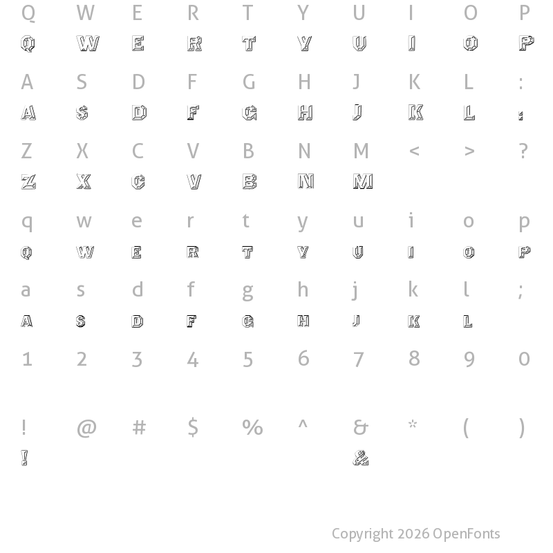 Character Map of Prismatica Regular