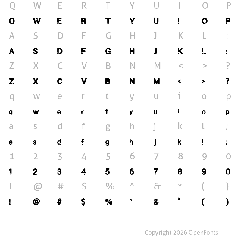Character Map of Proline Regular