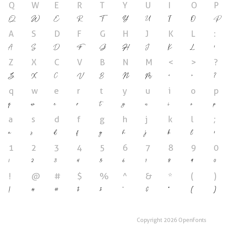 Character Map of Protan Sheyom Regular