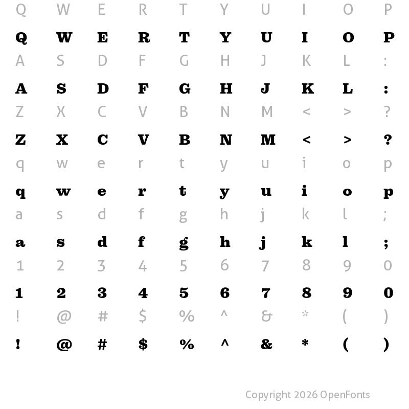 Character Map of Pulpo Black