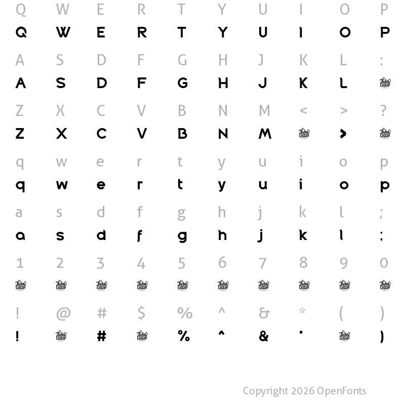 Character Map of Puntodewa Bold