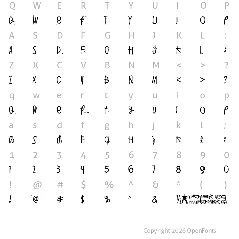 Character Map of Puoli-ihminen Regular