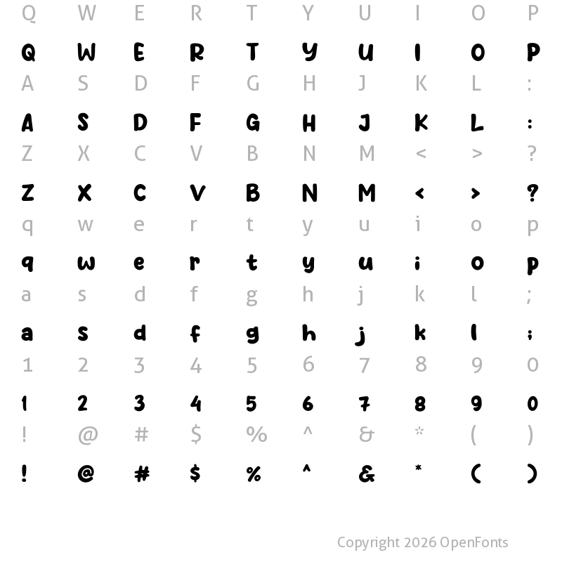 Character Map of Purple Smile Regular