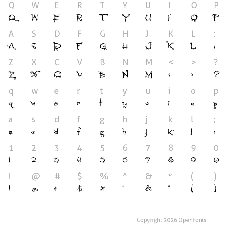 Character Map of Pyrite Crypt Regular