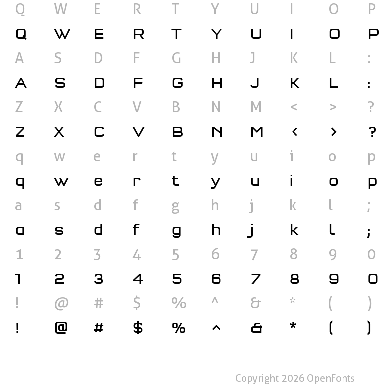 Character Map of QType Square Book