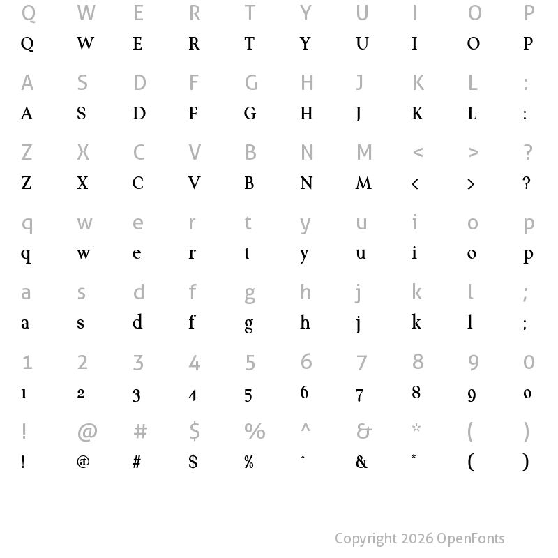 Character Map of Quaaykop Medium