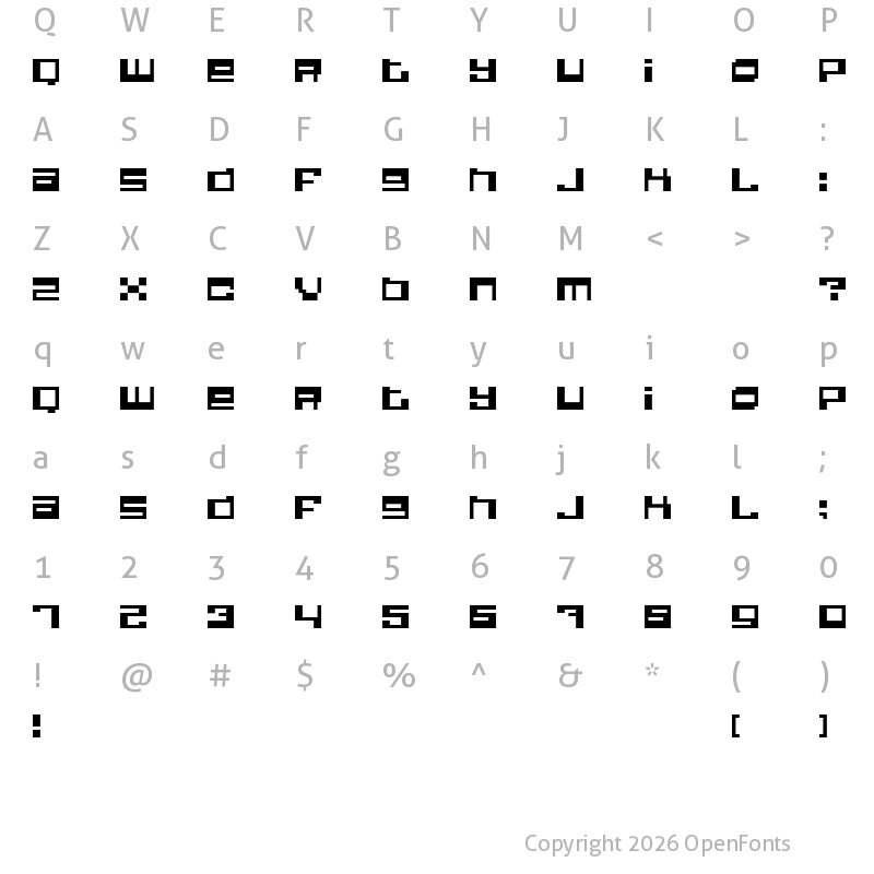Character Map of Quadrron Regular