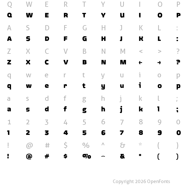 Character Map of Quagmire Black