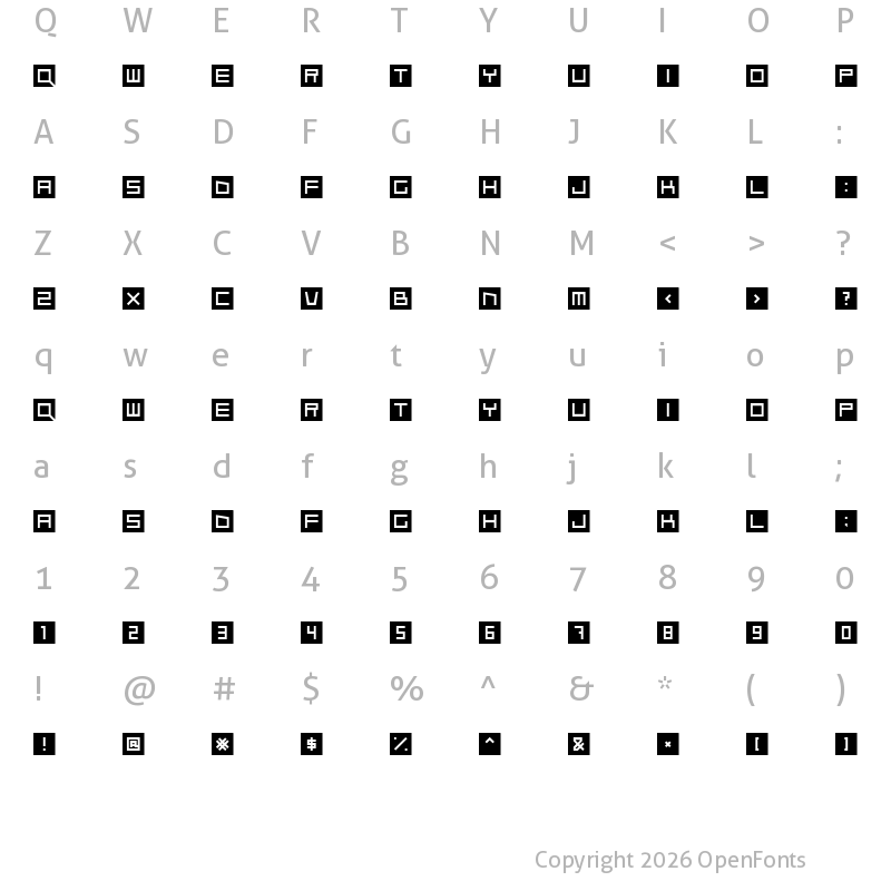 Character Map of Qubix Regular