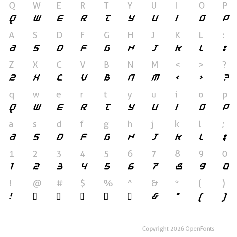 Character Map of Question of time Regular