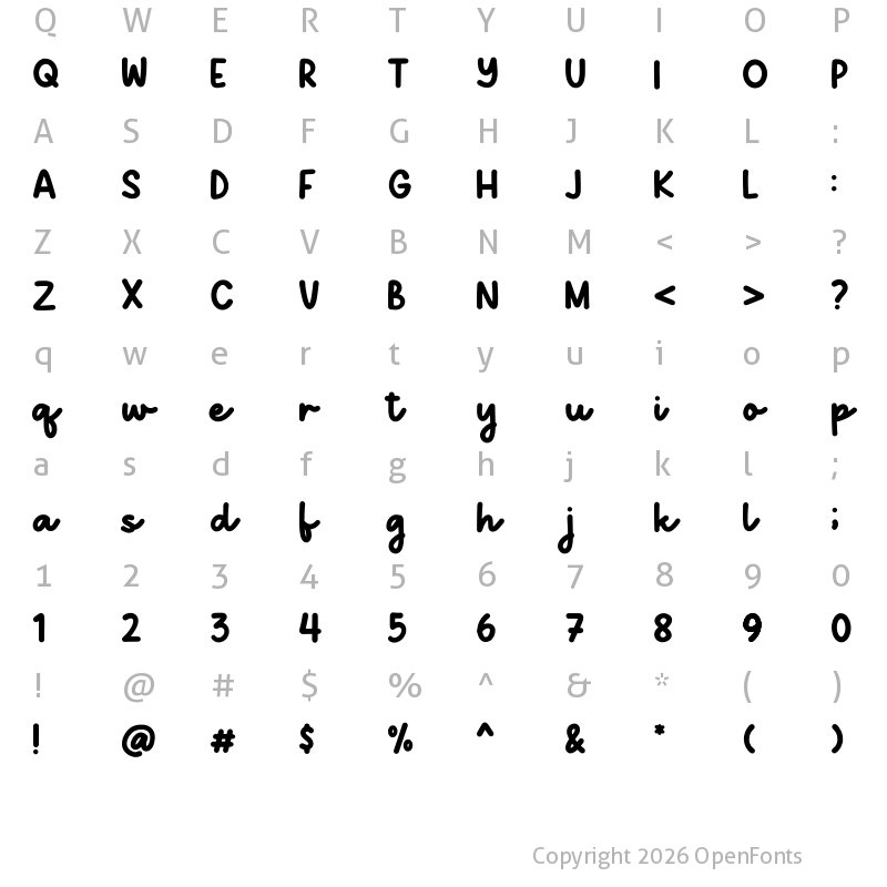 Character Map of Quichflour Demo Regular