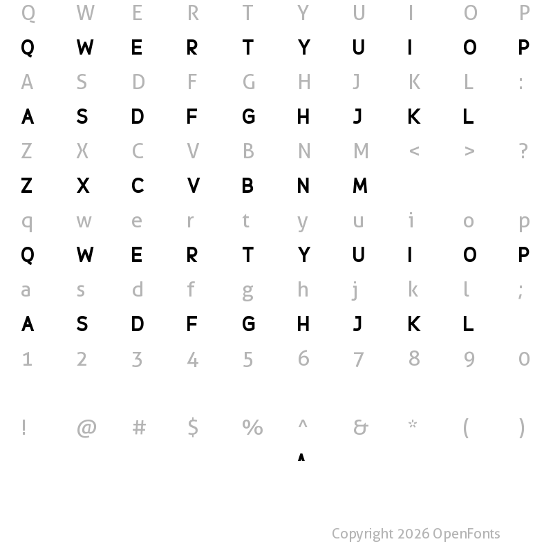 Character Map of Quinapple Black