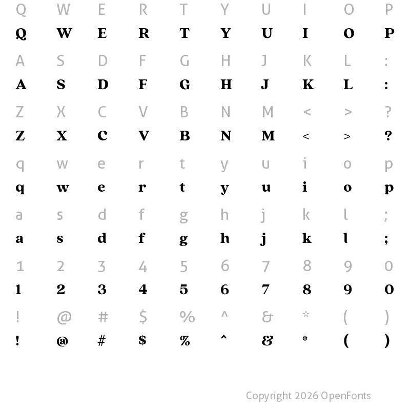 Character Map of Quincy CF Black