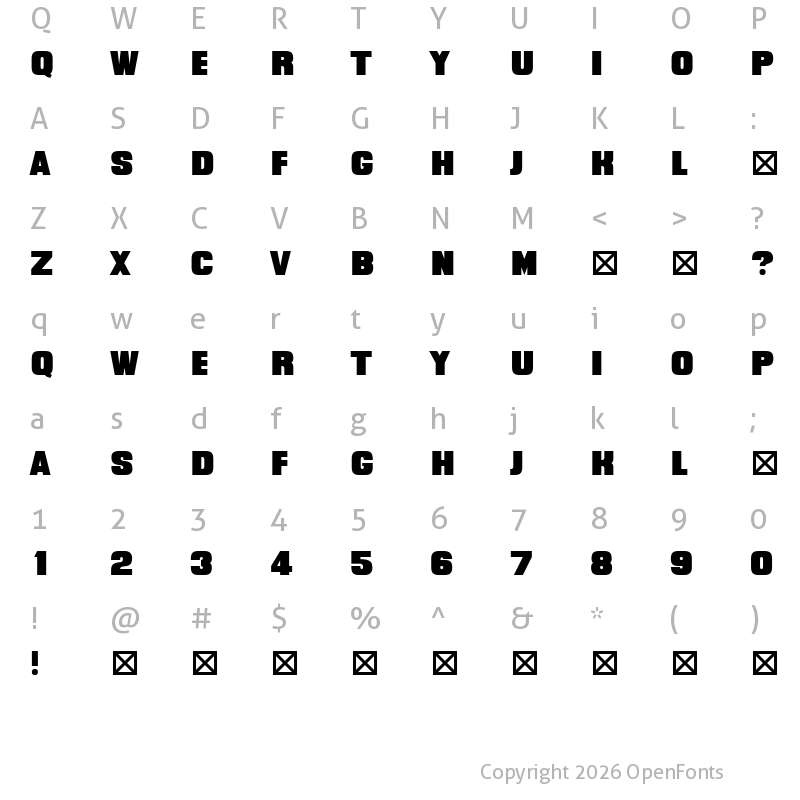 Character Map of Quittance Heading