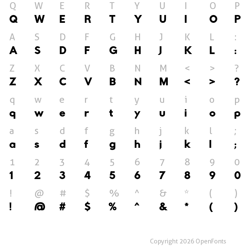 Character Map of Rabbid Highway Sign IV Blk