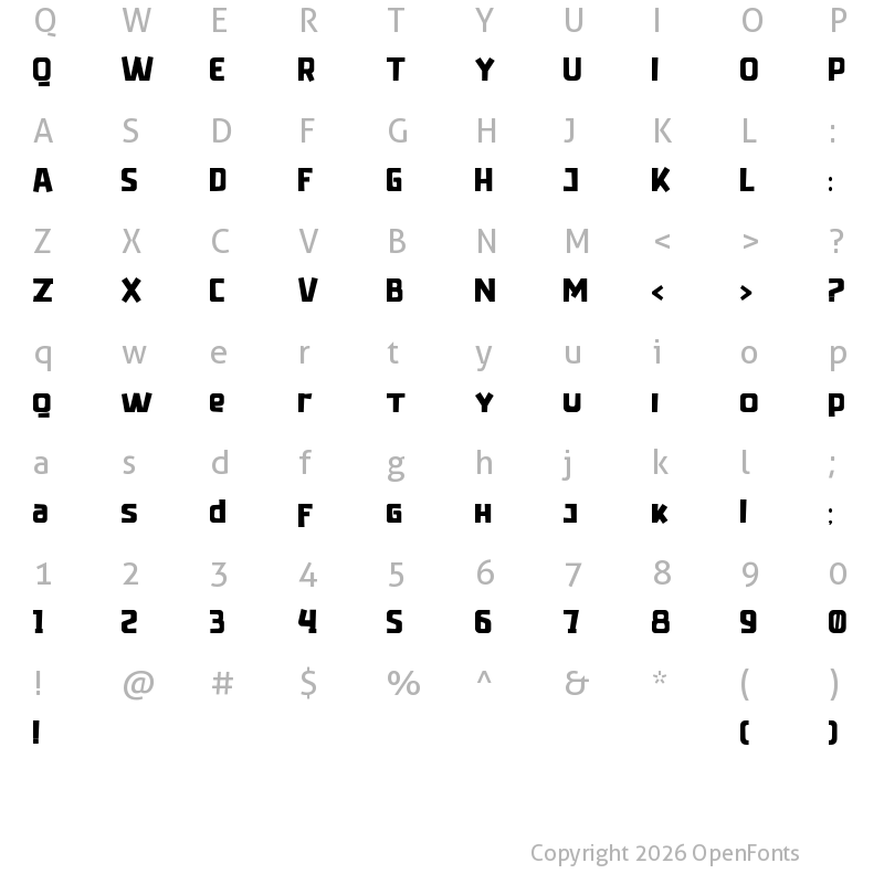Character Map of Radicalyps Regular