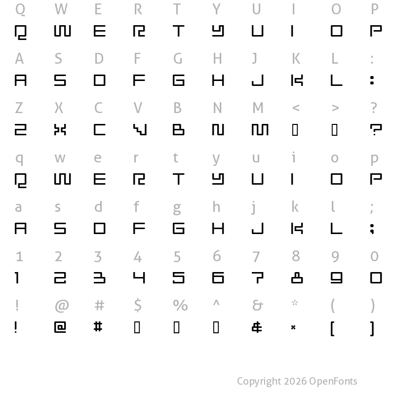 Character Map of Radioaktivitet Regular