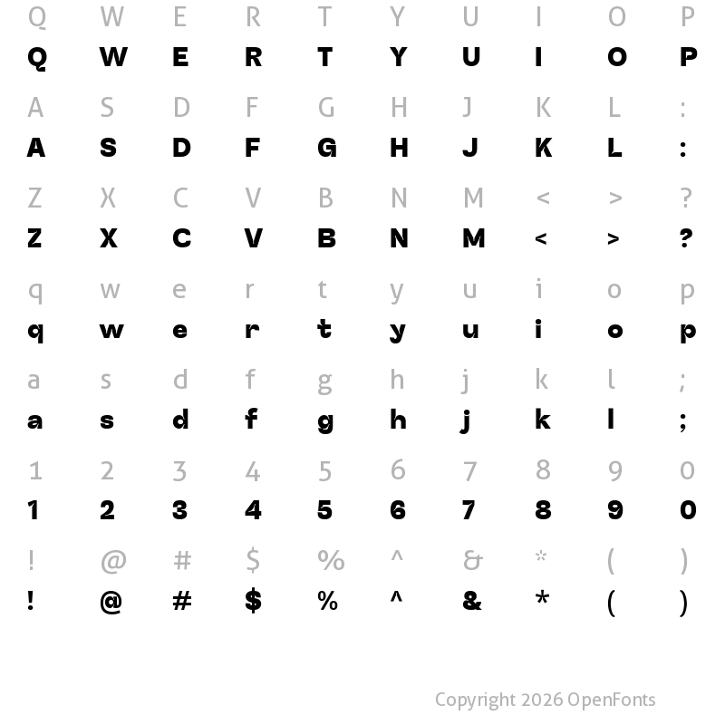 Character Map of Rafiloma Demo