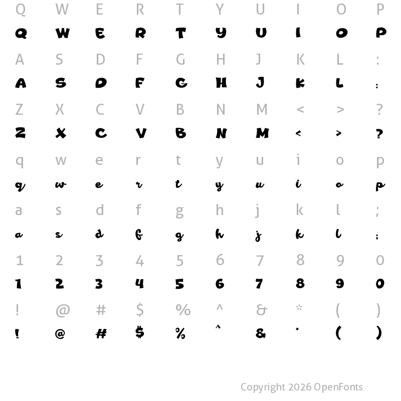 Character Map of Ramesgo Regular