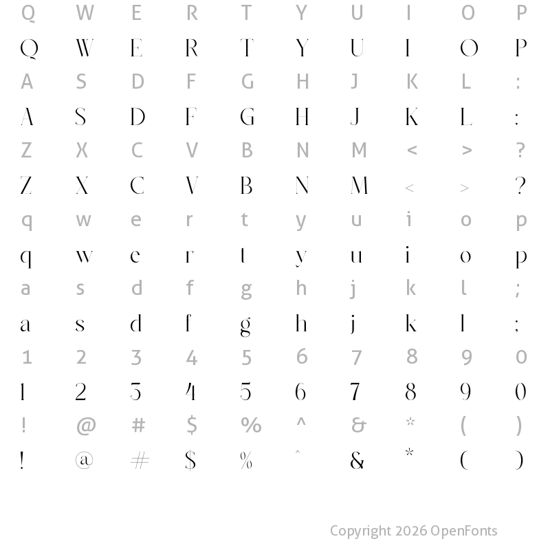 Character Map of Ramisland Regular