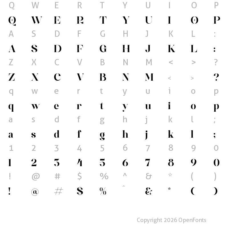 Character Map of Ranfgih Regular