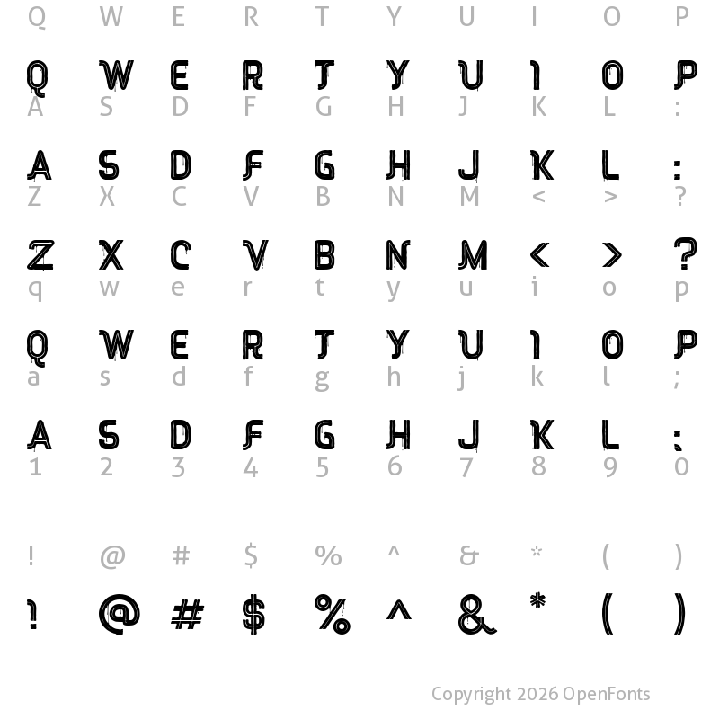 Character Map of RED Peppers Regular