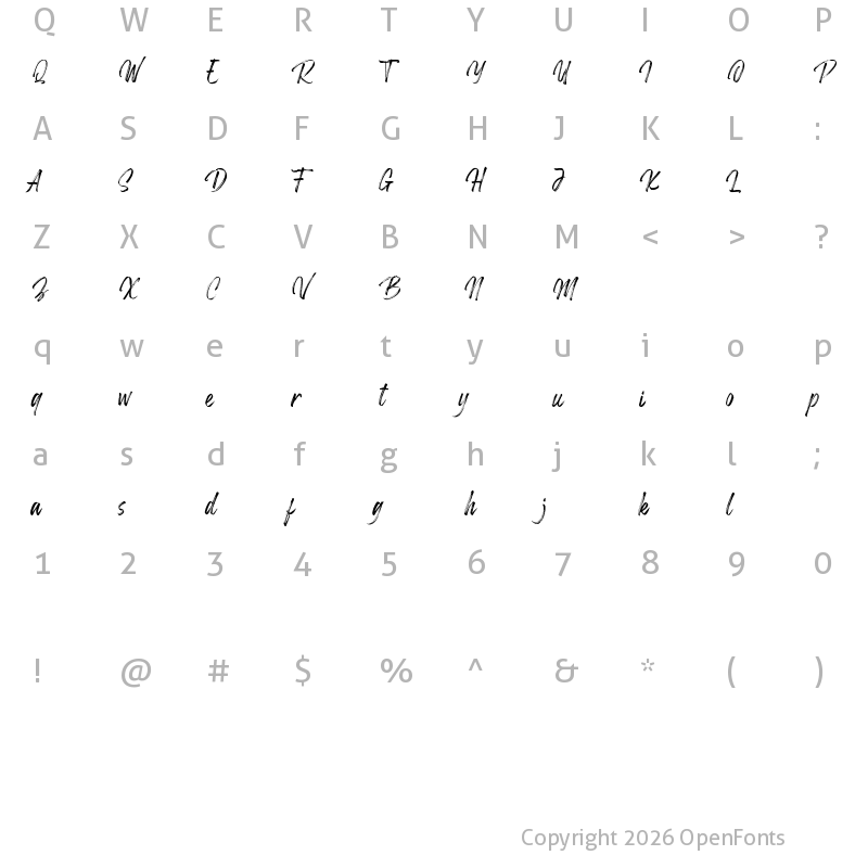 Character Map of Redemption Regular