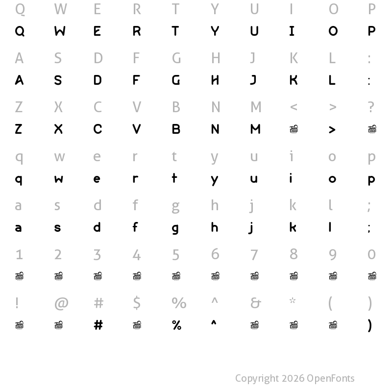 Character Map of Rekay Black