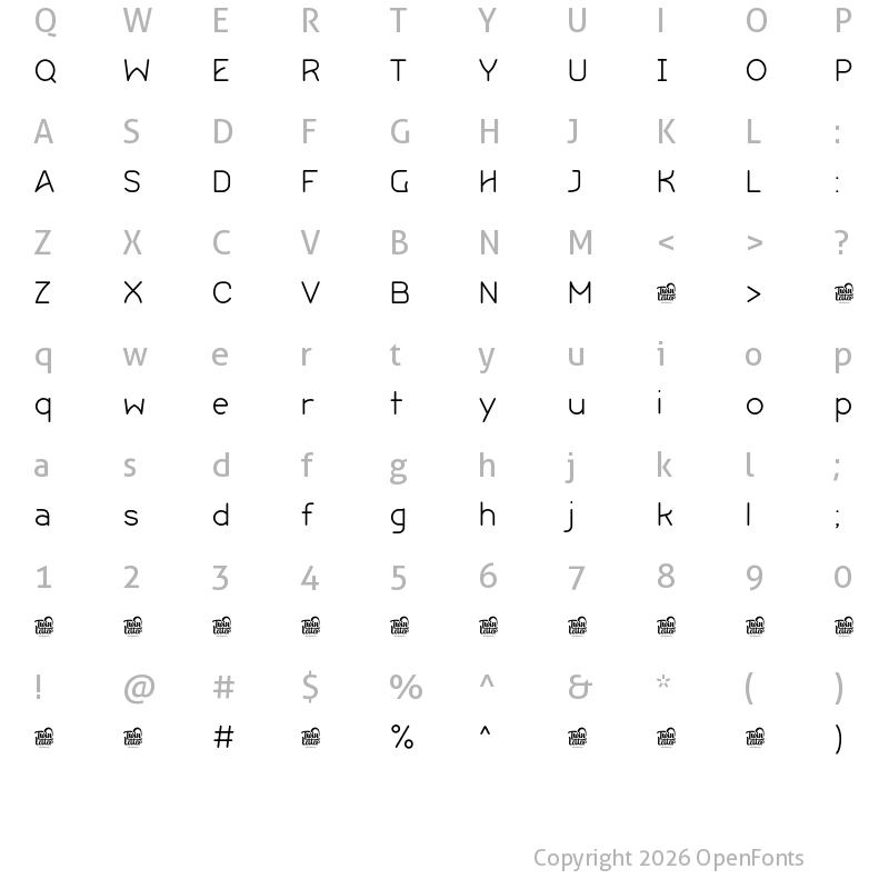 Character Map of Rekay Thin