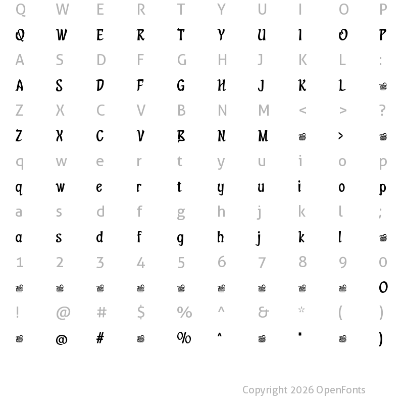 Character Map of REKSON Trial Regular