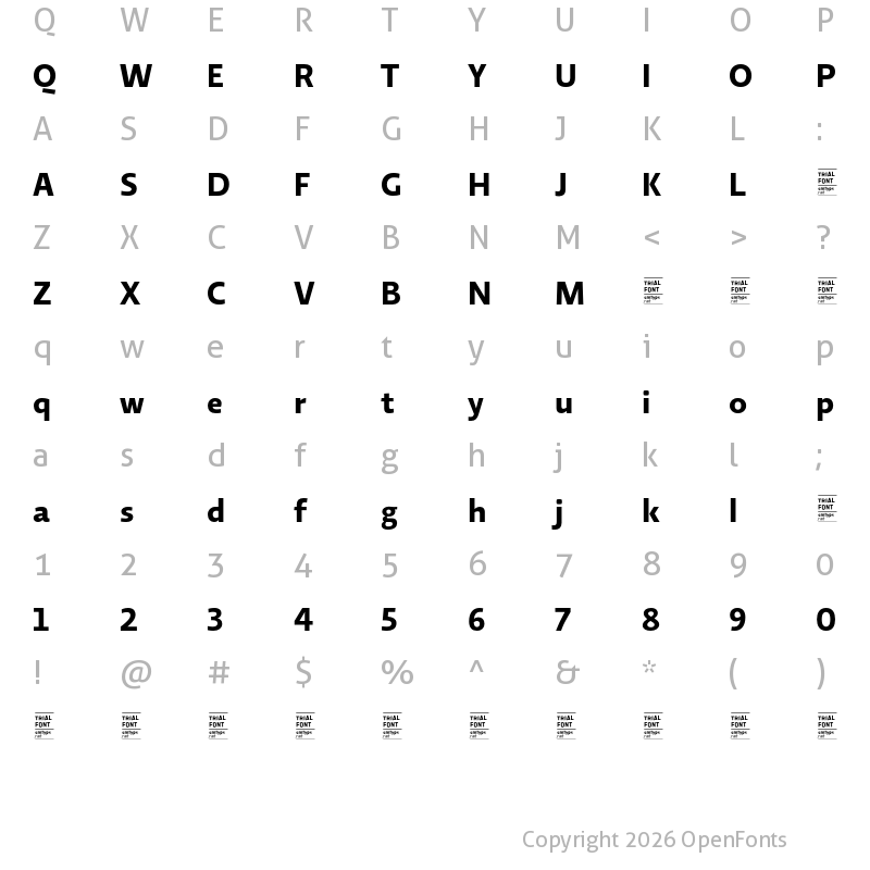 Character Map of Relato Sans TRIAL Bold