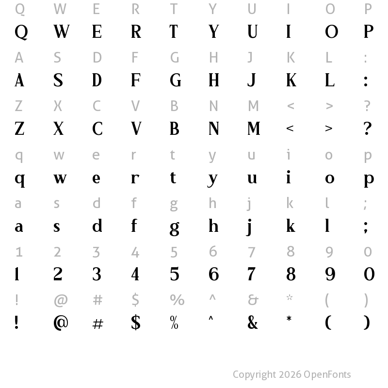 Character Map of RELLIALE Regular